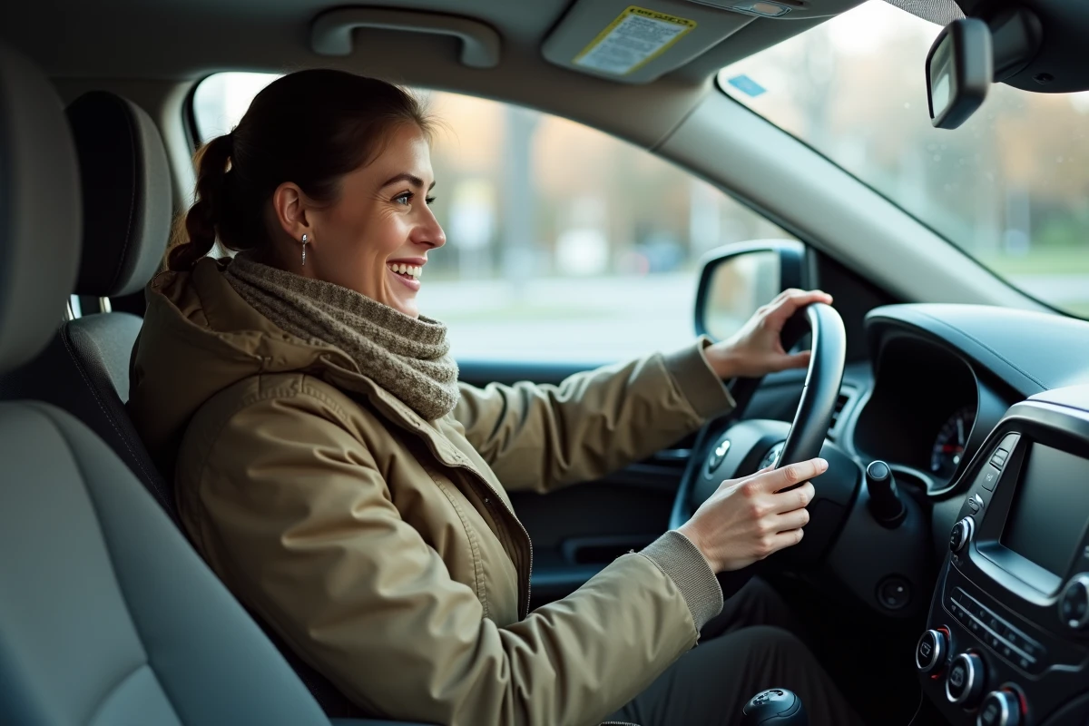 Jeune femme souriante dans l