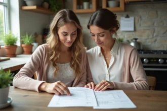 Préparation d'un mariage avec une liste d'invités et un budget