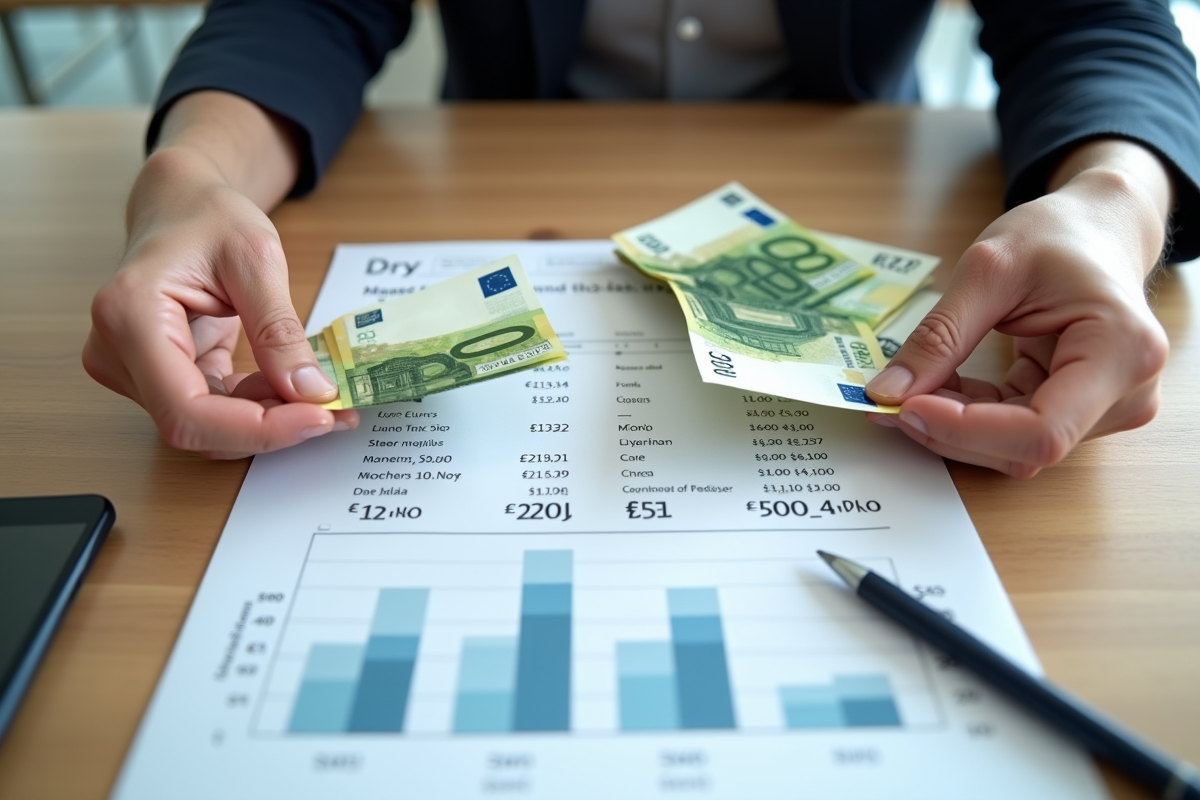 Mains tenant des billets d