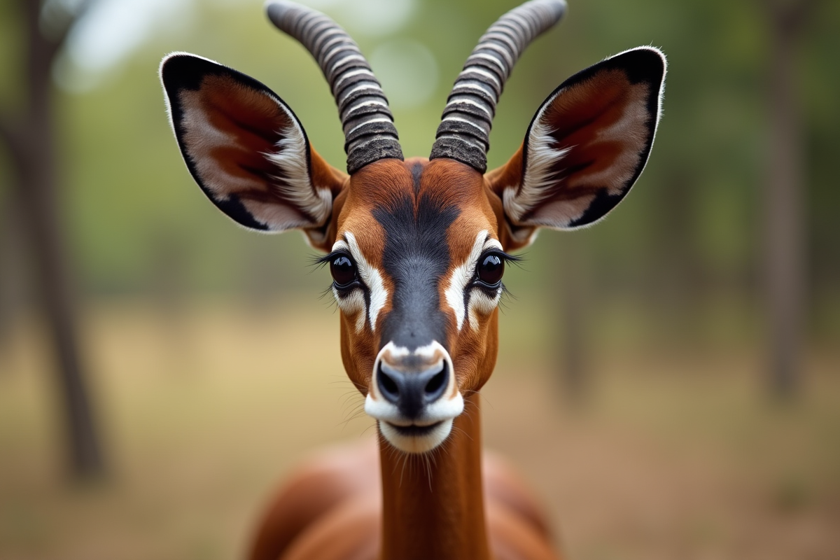 Portrait en gros plan d un okapi en plein jour