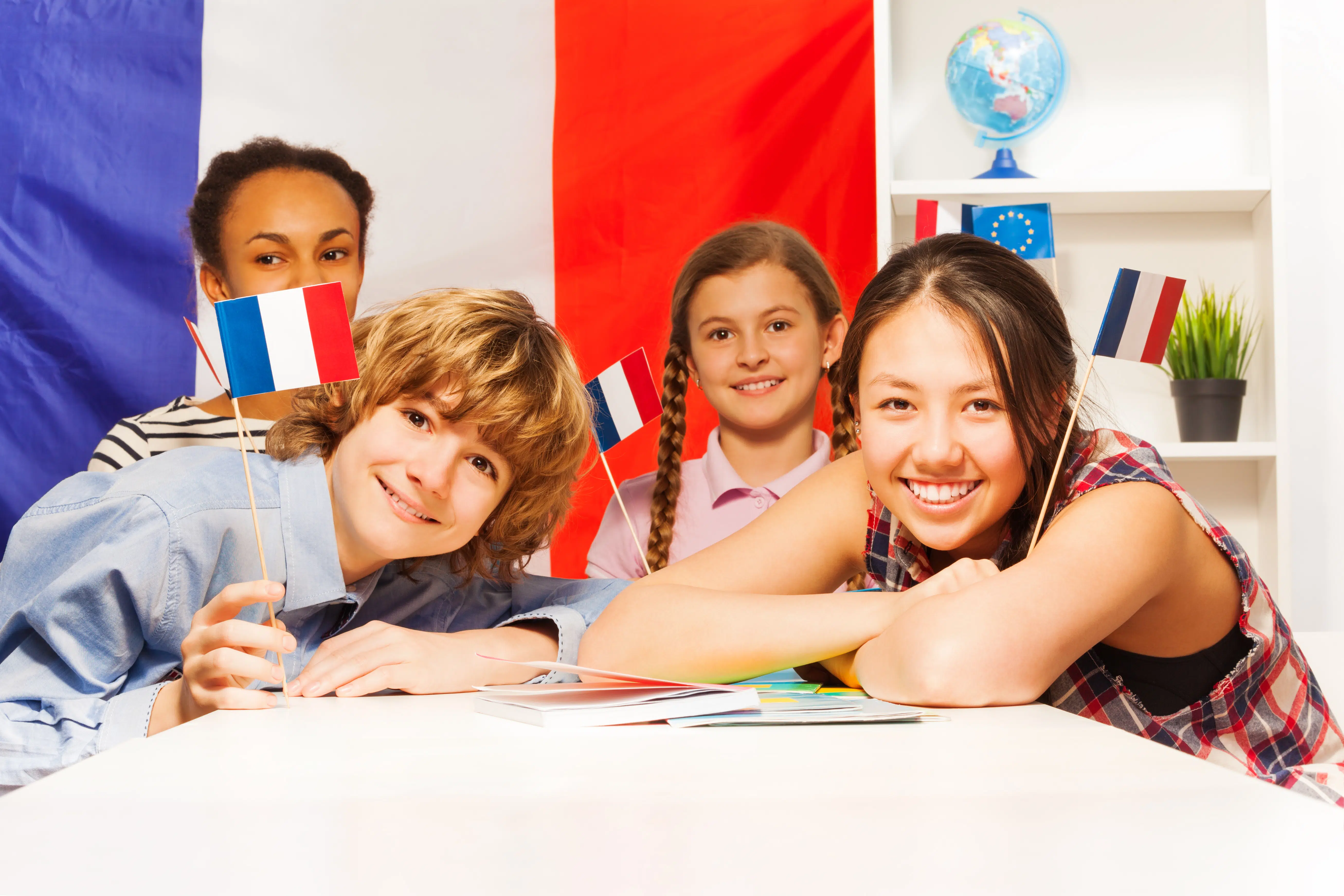 Des écoliers français